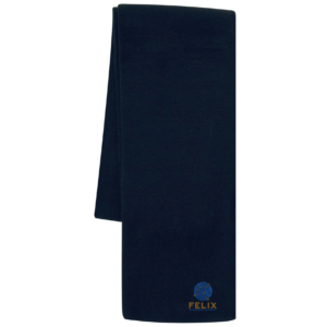 Felix Leadership Academy Embroidered Logo Sportsman Knit Scarf - Navy