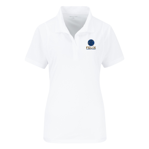 Felix Leadership Academy Embroidered Logo Sport-Tek Ladies Micropique Polo- White