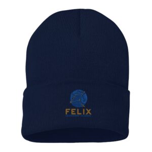 Felix Leadership Academy Embroidered Logo  Cuffed Beanie - Navy