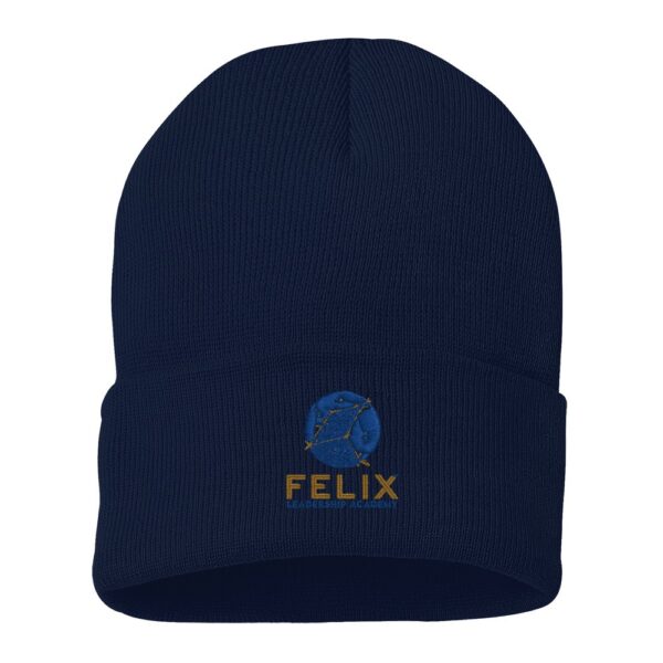 Felix Leadership Academy Embroidered Logo  Cuffed Beanie - Navy