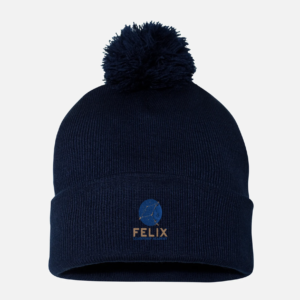 Felix Leadership Academy Embroidered Logo Sportsman Pom Pom Beanie